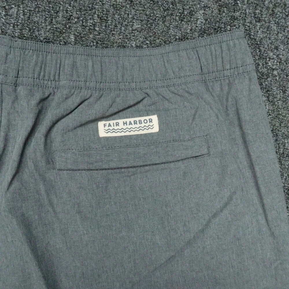 Fair Harbor Swim Shorts Mens XL Gray One Short Beach Stretch Swimming